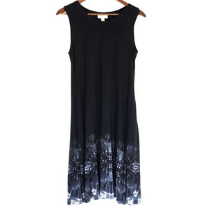 Style & Co. black sleeveless midi dress with a tie-dye blue. Women S Boho Chic